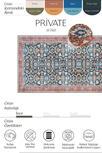 Cool Halı Private Renkli Yıkanabilir Mutfak Halısı Yolluk Leke Tutmaz Tezgah Önü Mutfak Paspası Mutfak Kilimi