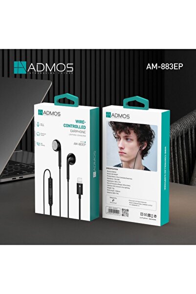 ADMOS سماعة رأس سلكية مع تحكم مدمج - طراز AM-883EP