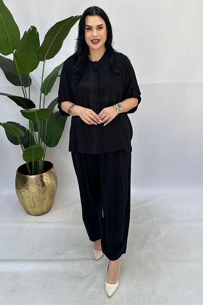 GÖKSEL Linen Battal Size Suit