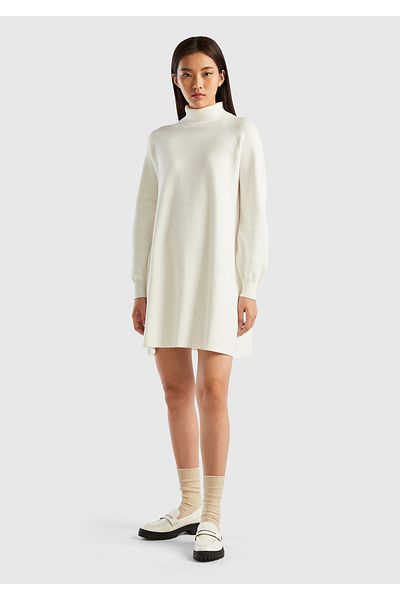 United Colors of Benetton Μίντι φόρεμα με ζιβάγκο Vanilla Koton - Mix Knee