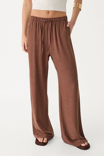 Stradivarius Flowing linen blend trousers