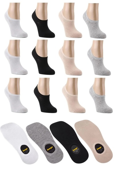 Scarpebutik 12-пакет летни безшевни къси невидими чорапи в различни цветове