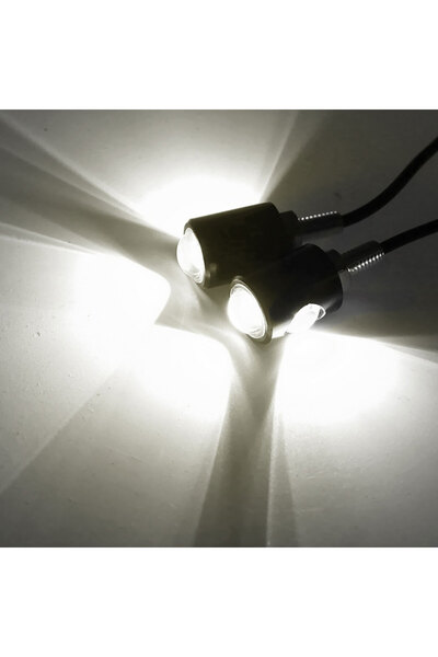 Choice ضوء إشارة الانعطاف LED للدراجات النارية باللون الأبيض قطعتين، ضوء عين ...