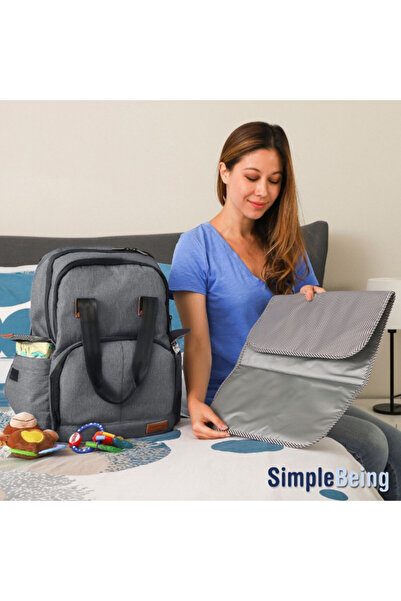 Simply Life Water-Resistant Oxford Polyester Baby Diaper Bag Backpack