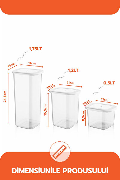 Ginza Maison Set Of 6 Food Boxes (2X550 ML, 2X1200 ML, 2X1750 ML), Transparent White, 25 Adhesive Gift Labels