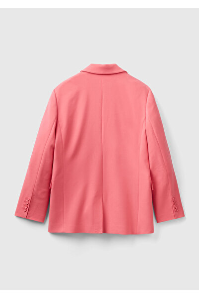 United Colors of Benetton Γυναικείο μπουφάν Dusty Rose Double Breasted