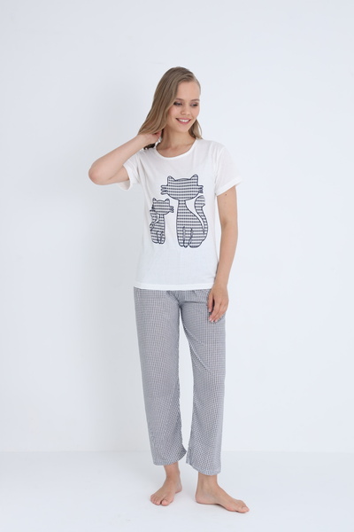 STELLAPİNK Kadın Pamuklu Pijama Takımı