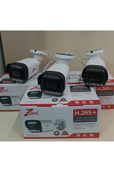 ZTECH Güvenlik Kamerası 3 adet Zr-2068 12 Warm 2mp Ahd 3.6mm Plastık Kasa Bul...