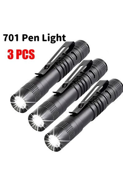 Choice 701 (3PCS) Mini Portable LED Pen Light Pocket Ultra Bright High Lumens Handheld Flashlight Linterna