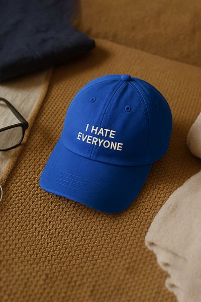 Eazy Co I Hate Everyone Saks Blue Pălărie de baseball unisex