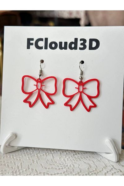 Fcloud Romantic Ribbon Earrings