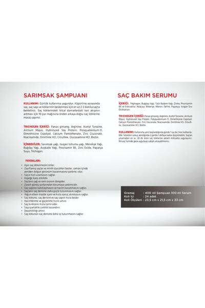 Garlex Sarımsaklı Şampuanı 400 ml + Saç Bakım Serumu 100 ml