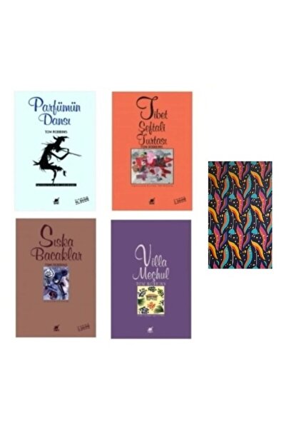 Ayrıntı Yayınları Tom Robbins Set 4 Kitap- Parfümün Dansı-sıska Bacaklar-villa Meçhul-tibet Şeftali-Not Defteri HEDİYE