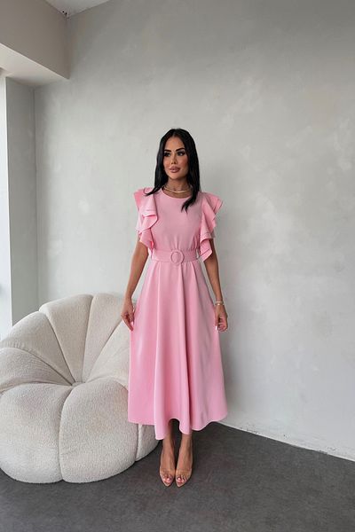 LİLA İSTANBUL Rochie de vară cu design special, cu decolteu, cu detaliu pe umăr