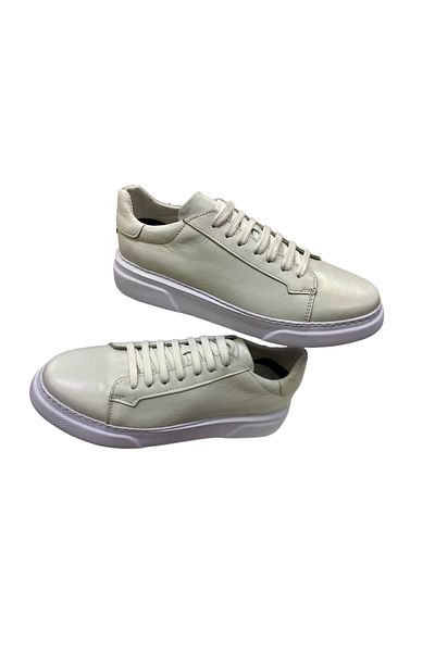SULA Men's Lace-Up Leather White Leather Poly Sole Casual Shoes