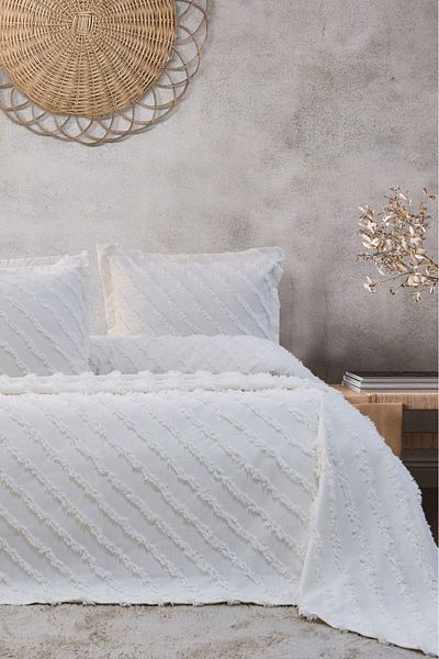 lusso stile مفرش سرير مفرد من فيتيلي مقاس 180 × 250 وسادة مفردة
