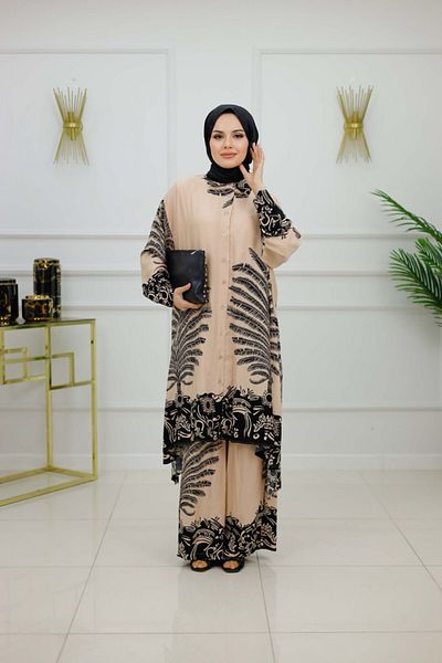Enans Design Women's Hijab 2-Piece Set Tunic & Trousers