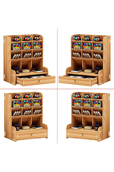 Generic Tern Wooden Pen Holder Storage Box Large Capacity Nordic Creative Fashion