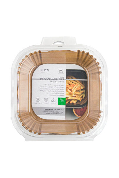 Core Kitchen 100-Piece Disposable Square Air Fryer Liners 6.3 Inch