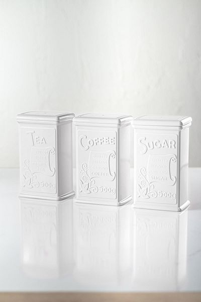EWs Acrylic White Sugar Coffee Tea Jar 500 ml (Vacuum Cover)