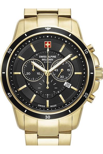 Swiss Alpine Military 7089.9117 Chronograph Mens Watch 44mm 10ATM
