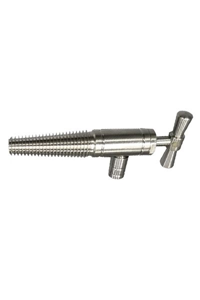flores Stainless steel barrel valve with butterfly valve and conical reducer, 3/4