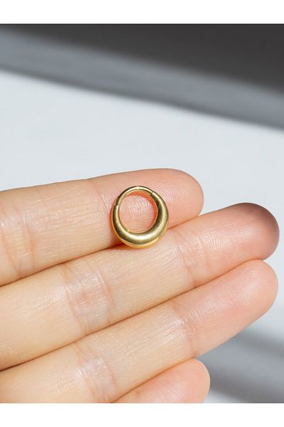 MORNEVA Titanium |   But It Looks Thick but Thin Lock Ring Daith Septum Piercing