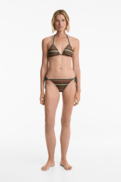 Oysho Orta kapatıcılıkta ipli crochet bikini altı