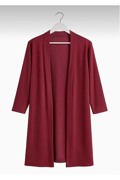 STİLZERAFET Women's Thin Combed Cotton Fabric Cardigan Standard Size