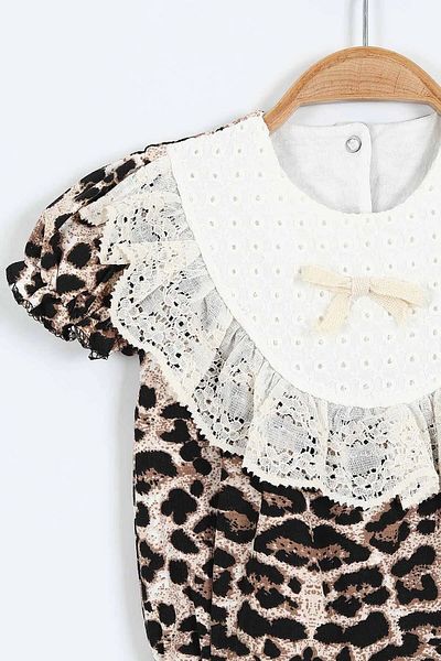 minuma Baby Girl Leopard Badi Dress 9-18 Months