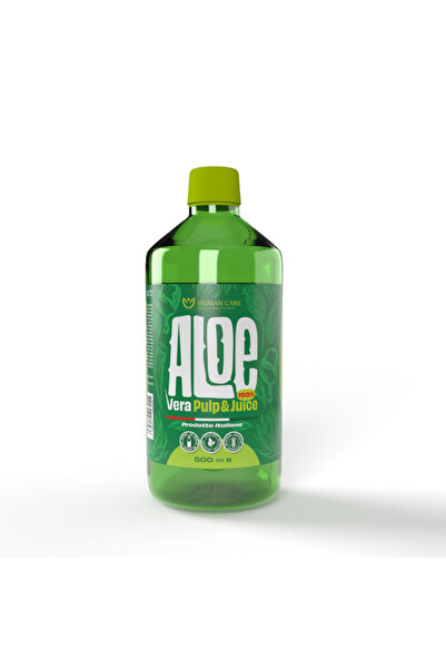 Humacare Suc Aloe Vera 100% cu Pulpa 500ml, pentru detoxifiere și imunitate