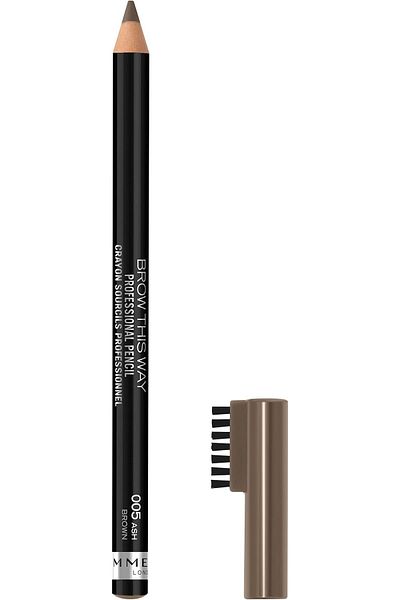 RIMMEL LONDON Rimmel Brow This Way Professional Eyebrow Pencil, 005 Ash Brown,
