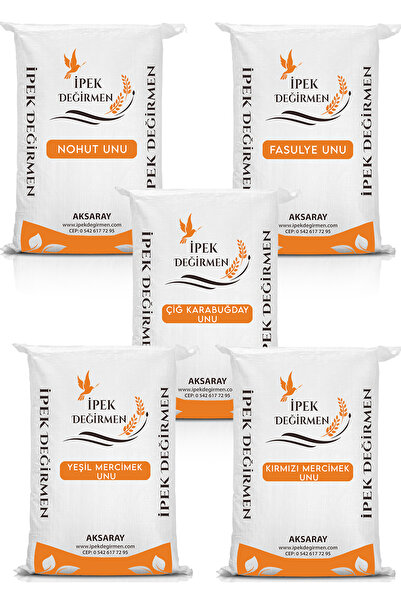 İpek Değirmen 1 KG Fit Yaşam Glutensiz Un Paketi Karabuğday Nohut Fasulye Kırmızı Yeşil Mercimek Unu
