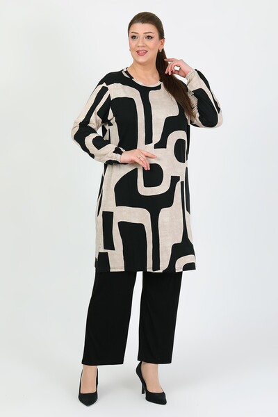 By Alba Collection Women's Mink Turban Lycra Large Size Double Set