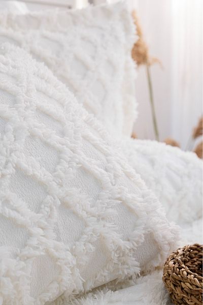 lusso stile Siena Ecru Single Bedspread - 180X250 Single Pillow