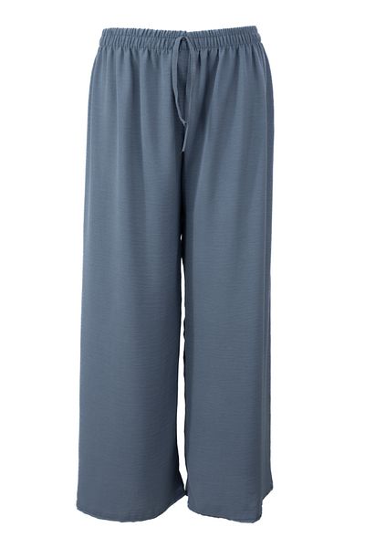Oppland Women's Solid Color Relaxed Fit Elastic Waist Aerobin Fabric Pants Comfortable