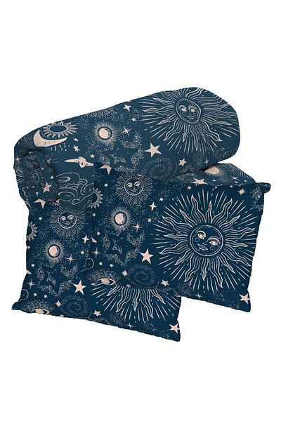 NufJoy Quilted duvet set for 2 people 200x220 cm and 2 printed pillows 50x70 cm, filling 250 g/sqm