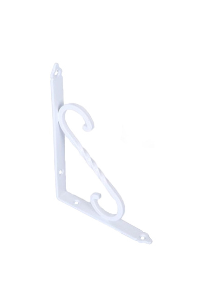 flores Suport pentru raft, din fier forjat, alb, 190 x 135 x 20 mm