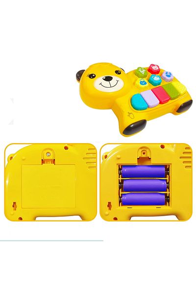 rexa Bear Musical Toy Piano For Kids Yellow