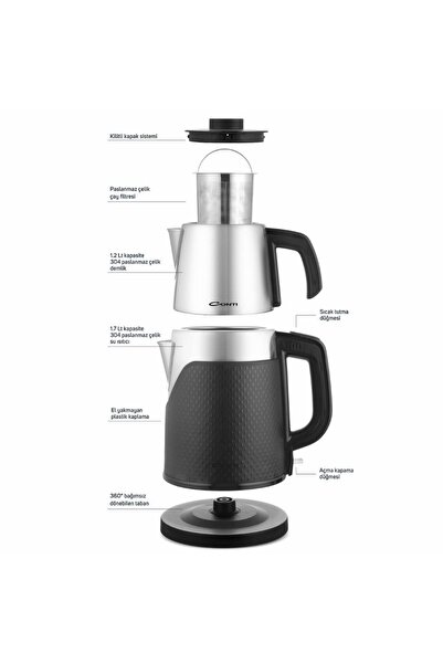 CONTİ Conti Ctm-130 Dempro Stainless Steel Tea Machine - Inox