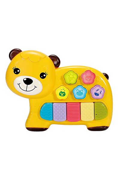 rexa Bear Musical Toy Piano For Kids Yellow