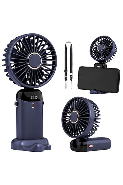 DOUUCO Ventilator multifunctional 5in1 DOUUCO, cu suport pentru telefon, 5 viteze, autonomie 8h, culoare al