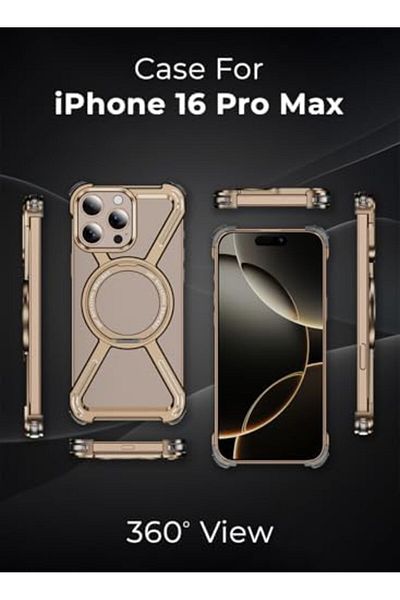 Glassology Borderless Aluminum Case for Apple iPhone 16 Pro Max Desert Titanium