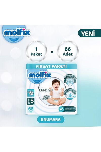 Molfix Size 5 66 Pieces Premium Ultra Deal Package