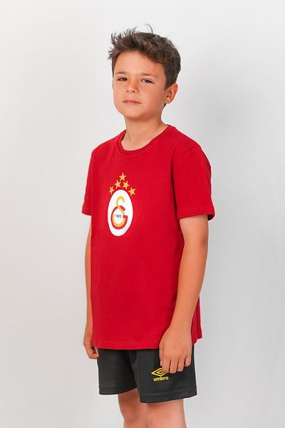 Galatasaray Αυθεντικό παιδικό μπλουζάκι 5 αστέρων κόκκινο