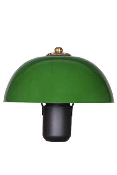 HOMİNG Swiss Yeşil Metal Başlıklı Masa Lambası / Abajur
