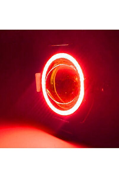 choice2 Red Motorcycle Headlight Fog Lights Super Bright Abgle Eyes Additiona...