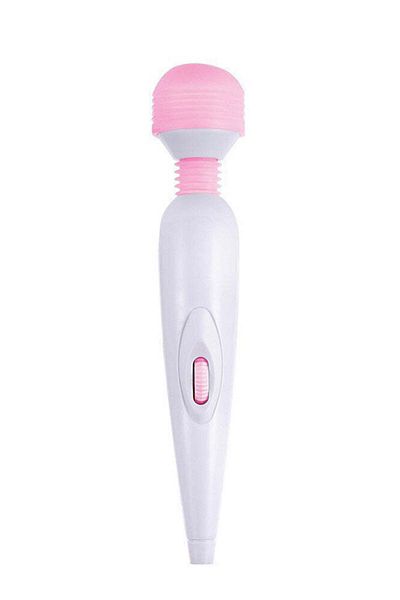 WildFashion Vibrator tip WAND pentru stimulare clitoridiana, cu cap flexibil, Alb+Roz, TOY499-25