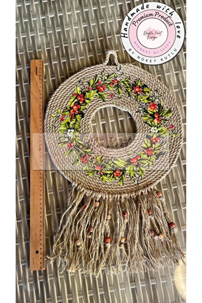 DOUBLE KNOT DESİGN Şık Dekoratif Çelenk Kapı Süsü- Hediyelik Sevgililer Günü ...