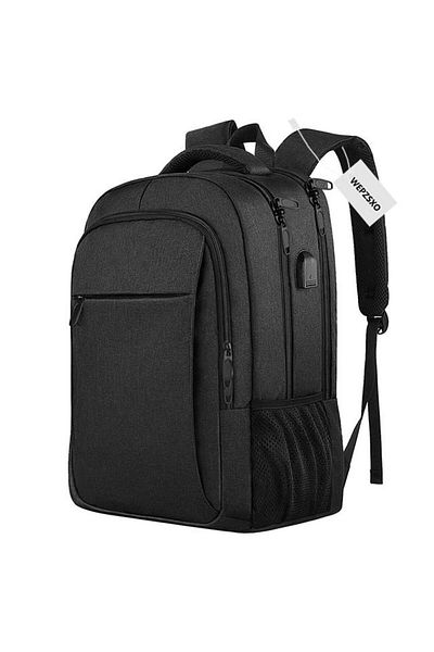 OEM Rucsac de calatorie pentru laptop, WEPZSXO, Poliester, Antifurt, port USB, 46x30x20cm, Negru